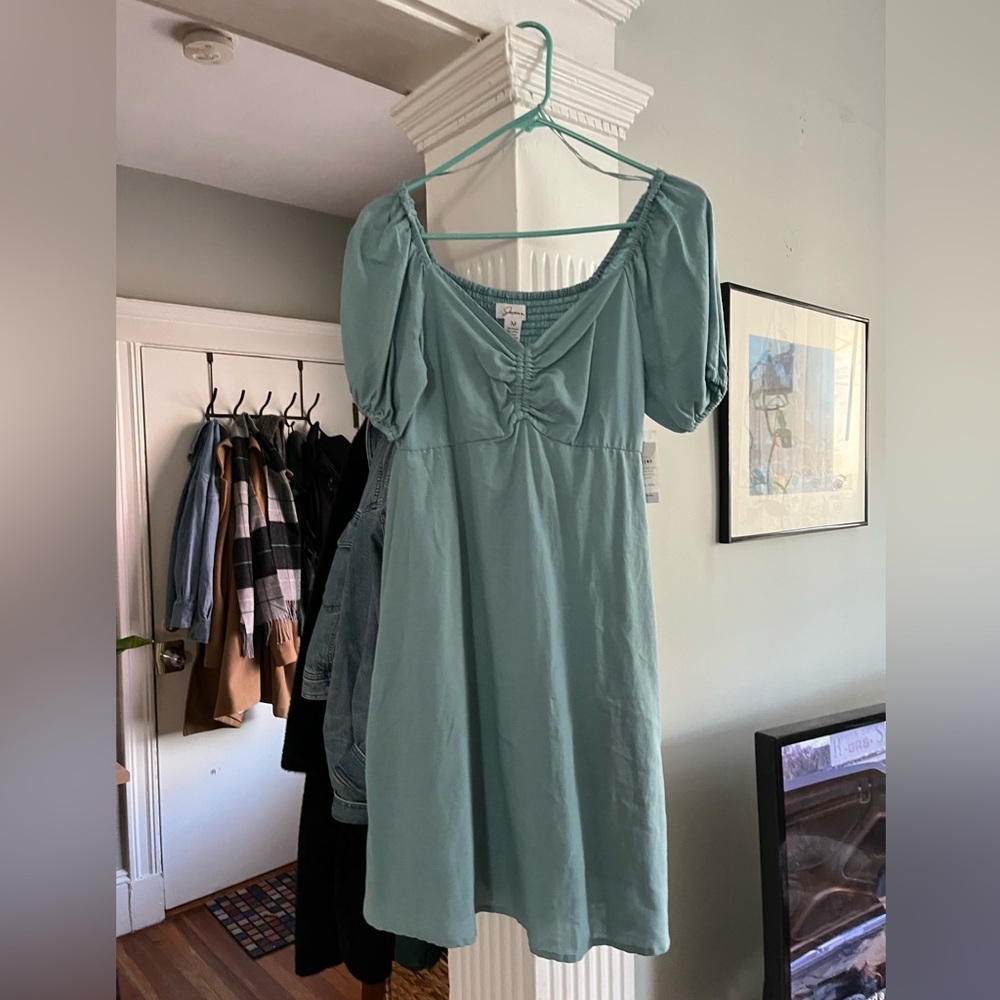 Japna Teal Mini Dress